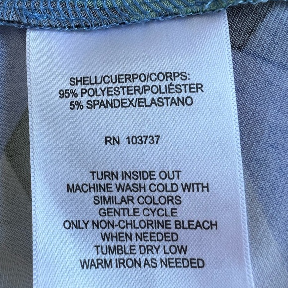 Donna Morgan Women's Faux Drawstring Raglan Sleeve Size 12 Geo Print - Picture 4 of 5